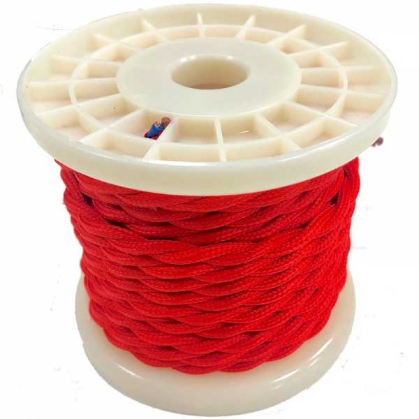 Cable eléctrico decorativo rojo Cable eléctrico decorativo rojo