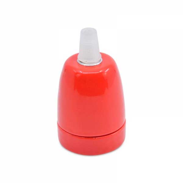 Support de lampe Céramique E27 Rouge Support de lampe Céramique E27 Rouge