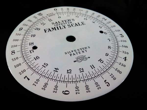 Eenamelled dial for scale balance Eenamelled dial for scale balance